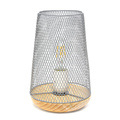 Simple Designs Gray Wired Mesh Uplight Table Lamp LT1074-GRY